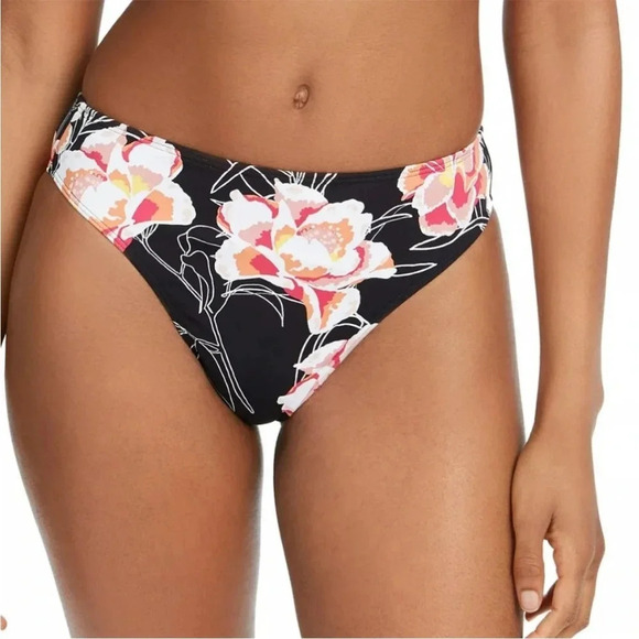 Roxy black floral high rise bikini bottom - Picture 1 of 13